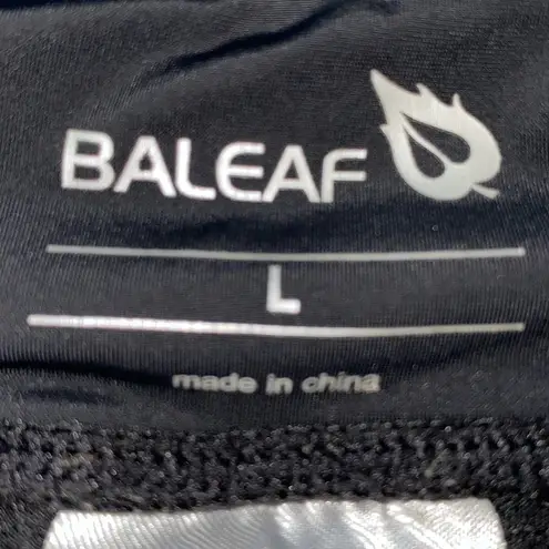 Baleaf bicycle capris padded seat small zipper back pocket reflectors NEW size L