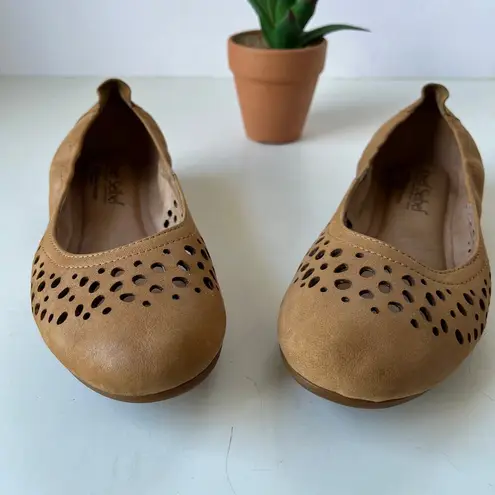 Josef Seibel Pippa Ballet Flat Womens Shoes Size EU 36 US 5.5 Tan Die Cut 72929