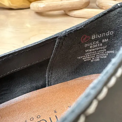 Blundlo Black Platform Loafers, Size 8M