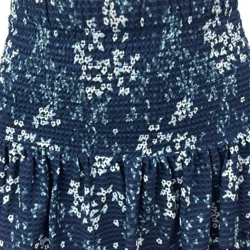 MICHAEL Michael Kors Blue Floral Ruffle Blouse Top & Tiered Skirt 2 Piece Set S