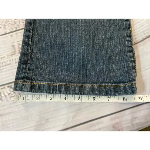 Chico's  1 Platinum Denim Jeans Womens M Straight Leg Medium Wash Mid Rise 32x30