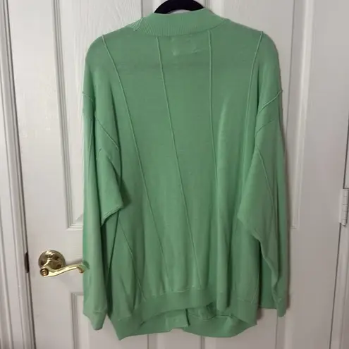 NWT CRUSH SIZE 1 mint Green Women's Cardigan Sweater small oversized cashmere