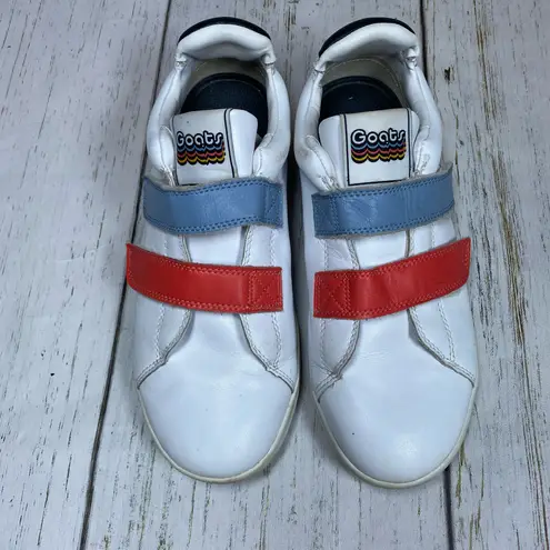 Goats The 005 Leather Sneaker Velcro Straps White Size 8.5