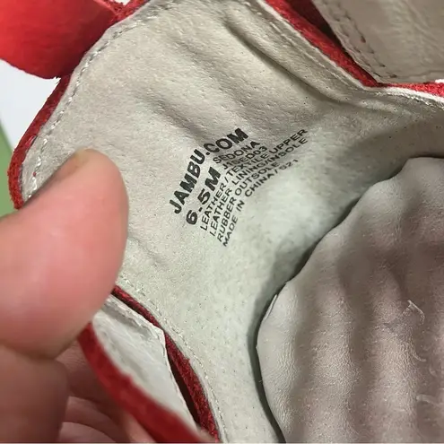 Jambu Sedona red leather adjustable‎ sandals size 6.5