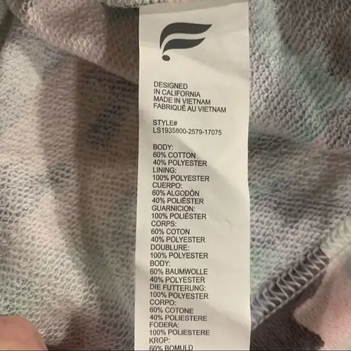 Fabletics  Hallie Pink Camo Cinchable Half Zip Hoodie Sweatshirt Jacket Size 1X