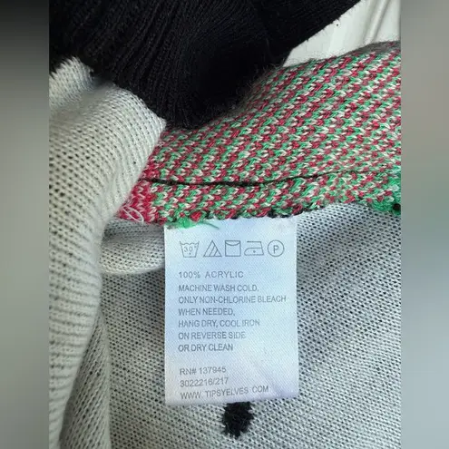 Tipsy Elves Black Santa Unicorn Ugly Christmas Sweater Womens Size Small - Image 5