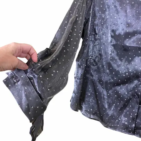 Blue Diamond Plus Metallic Silver Sparkles Shirt Silver Size undefined