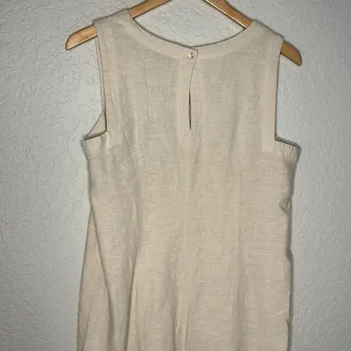 For Cynthia Painted Artsy Linen Dress Boho Sleeveless Artsy Summer Indie Europe Vacation