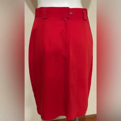 METRO NEW YORK Red Vintage 1990’s Front Layered Belted Skirt Sz 14.