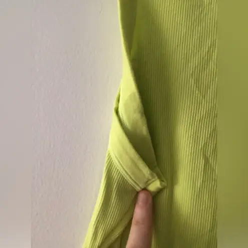 SKIMS Soft Lounge Cotton Rib Tank Dress in Daffodil Yellow Size Medium