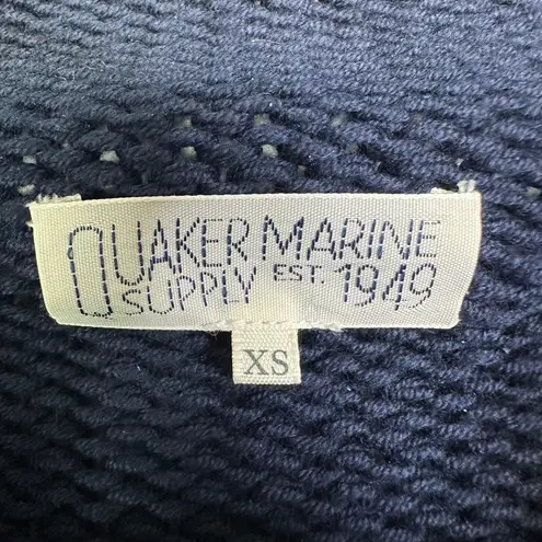 Quaker Marine Supply Co Women's Fisherman's Sweater in Navy Size XS Blue