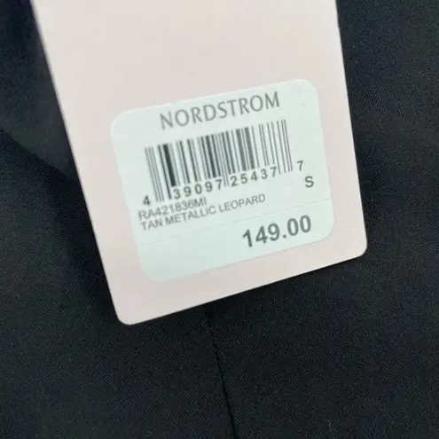 Rachel Parcell NWT Leopard Metallic Jacquard Double Breasted Blazer Jacket Small