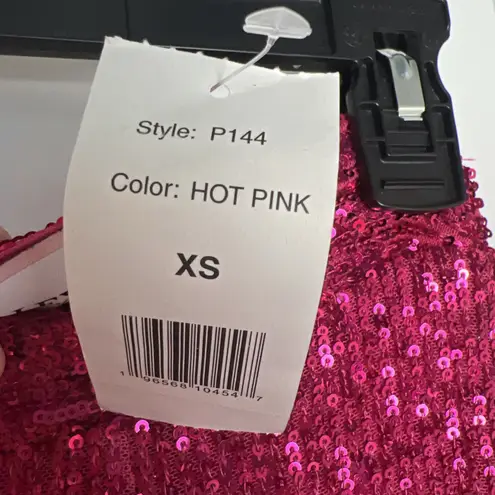 Alexia Admor Sequin Pants Fuchsia Pink Bright Size XSmall Sparkle Party NWT - Image 3