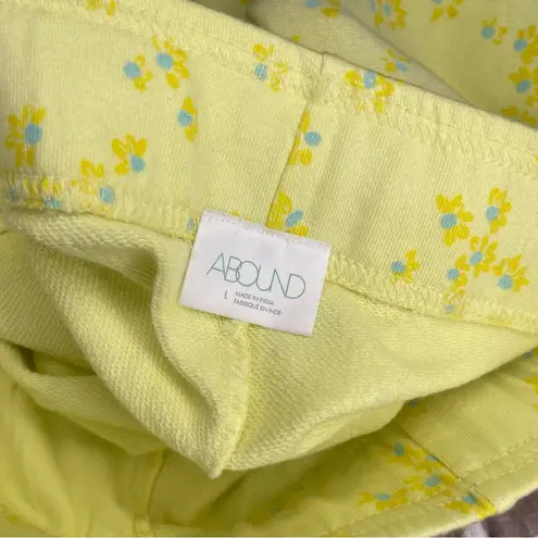 Abound  • Shorts • Loungewear • Yellow • Floral • Pockets • 100% Organic Cotton