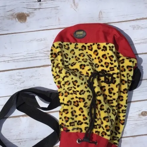 Plush Backpack Wild Nici‎ Soft Furry leopard Nici Yellow