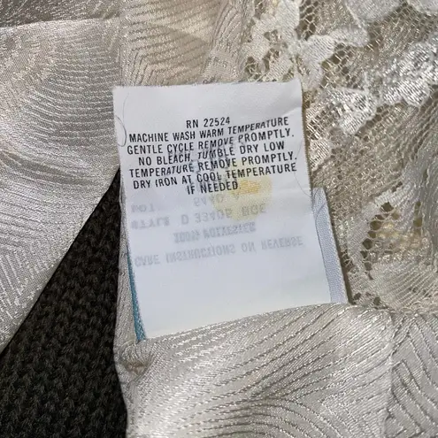 Gilligan & O'Malley Vintage Cream Satin Lace Sleeveless Maxi Slip Dress Small