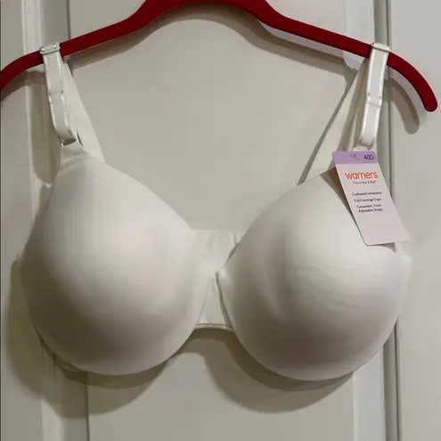 Warners This Is Not A Bra Underwire White NEW Size 40D Push Up Contour T