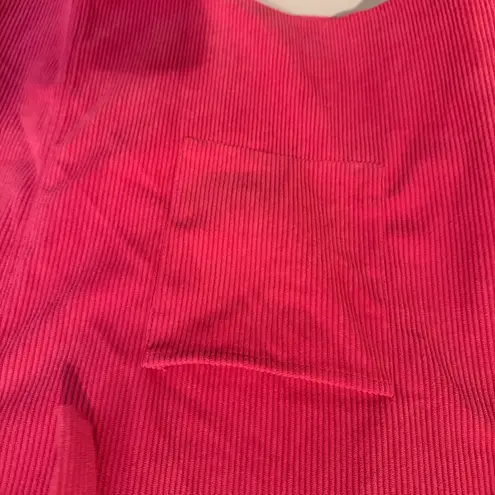 Arula Corduroy Pinafore Dress Jumper Women's 1X Pink Preppy Feminine Dainty