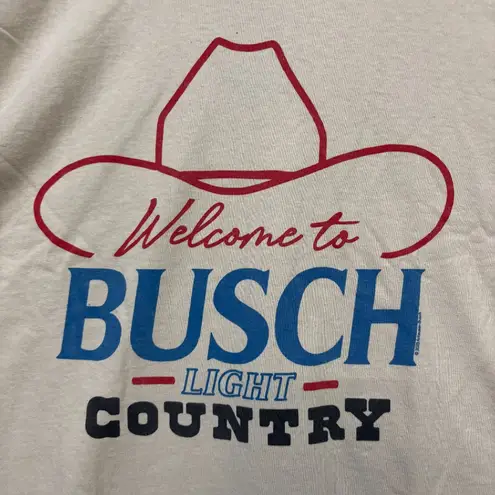 Busch Light beige T-shirt Size Large