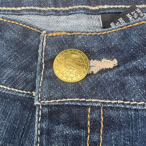 Southpole Bermuda Shorts 13 Stretch Denim Embellished Y2K Skater Jesse Pinkman