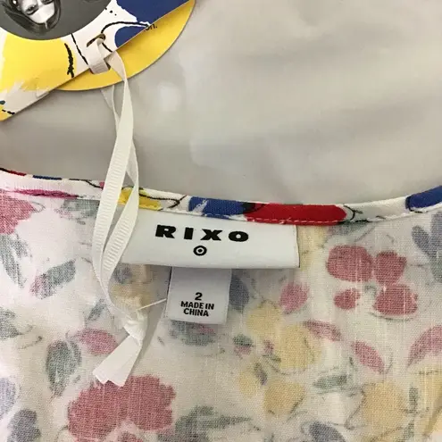 Target Rixo X  Floral Short Sleeve button Up Dress Sz. 2 Discontinued - Image 8