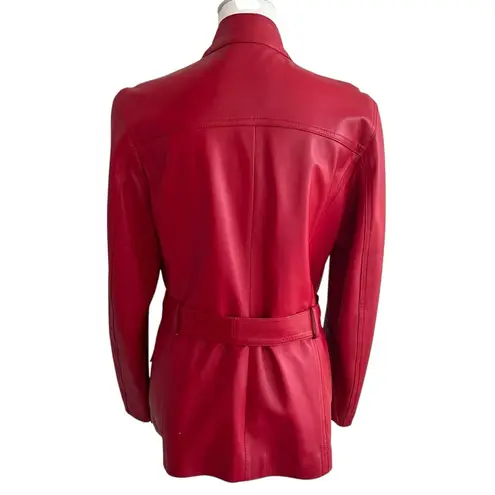 Parri's Italian Red Leather Jacket Size M Emily In Paris Emily Cooper Inspired Size M