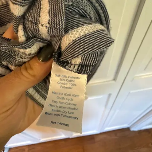 Sail To Sable grey and white striped crewneck shift nautical dress size xs