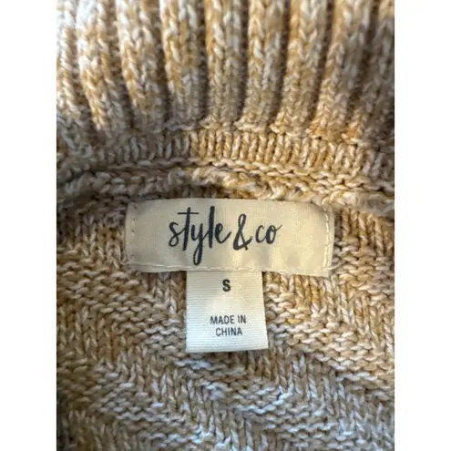Style & Co Beige Knit Sweater Women’s Small Cotton Blend