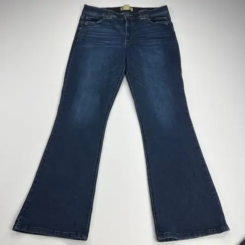 Democracy "Ab"Technology Dark Wash Boot Cut Mid Rise Tummy Control Jeans Size 14