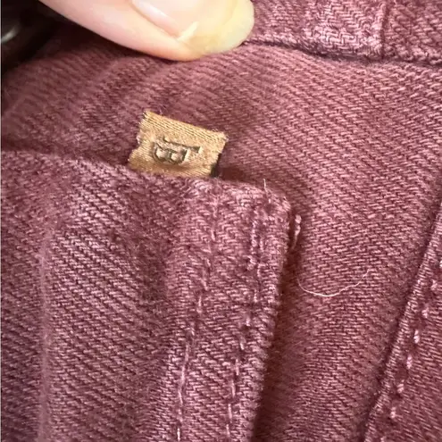 Judy Blue Tummy Control Oxblood High Rise Wide Leg Crop Jeans Plus Size 18 W