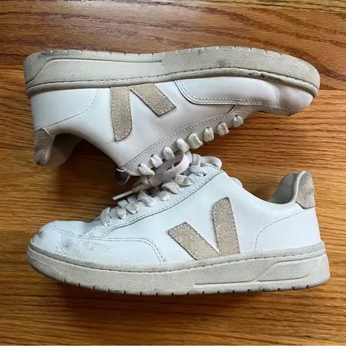 VEJA white and beige sneakers size 6