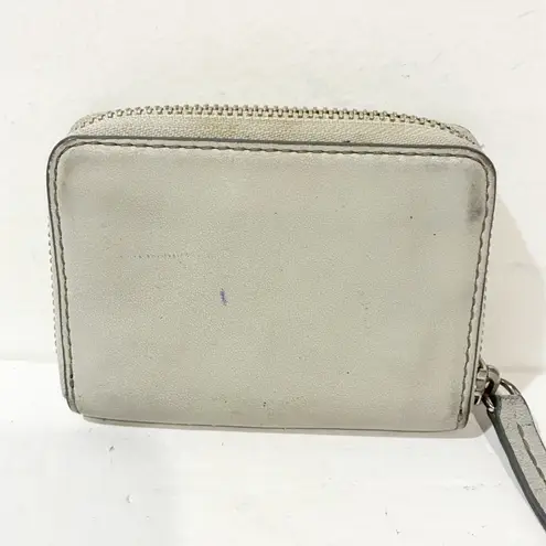 Marc Jacobs  BiFold Wallet Light Grey Black‎ Leather Snap Button