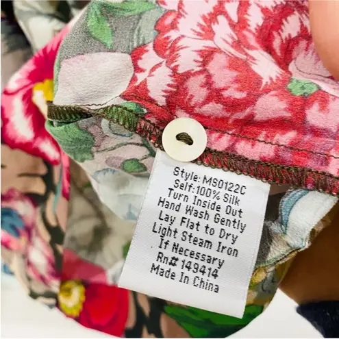 Johnny Was 100% silk floral pajama set NWT