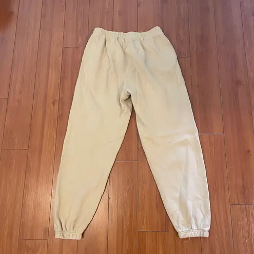 PacSun Playboy Sweatpants Joggers Tan White Small