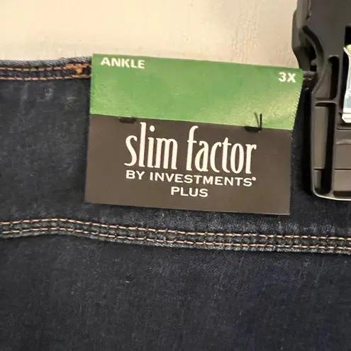 Investments SLIM FACTOR BY 3X (22/24) Classic Waist Denim Ankle Jeans