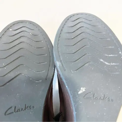 Clarks  Clarkdale Brown Suede Wedge Boots Women’s Size 7.5 Fall Vibes Autumn Boot