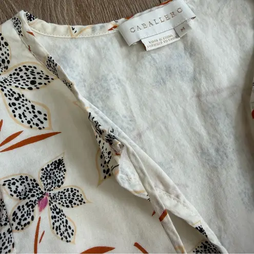 Anthropologie Caballero Breezy Tunic Dress Babydoll Size Medium Tan