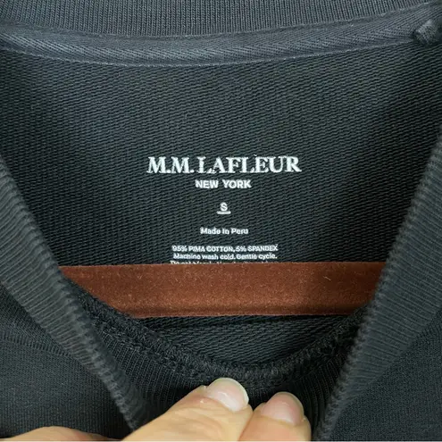 MM.LaFleur The Ellie Pullover - Light French Terry Pima Cotton Black Size Small