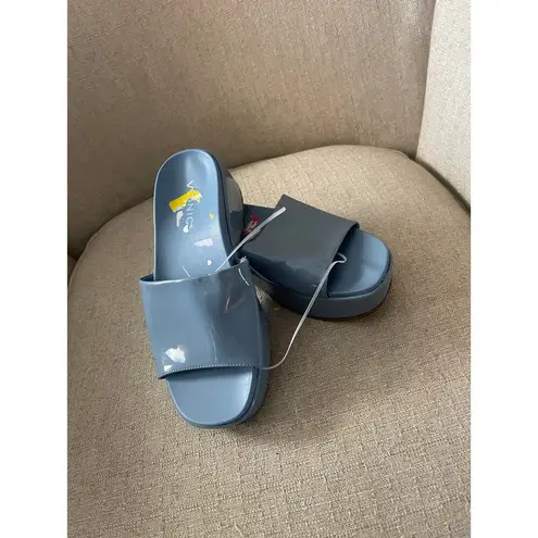 Vionic  Trista Women's Slide Wedge Sandal With Arch Supp Blue Shadow - S75 - Image 5