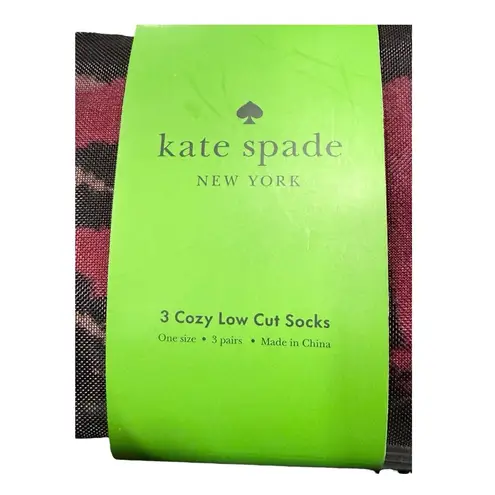 Kate Spade  New York Cozy Low Cut Socks | Set of 3 | Reusable Mesh Bag | NWT