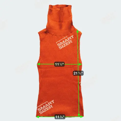 Sézane Sezane Yohan Jumper Sleeveless Turtleneck Sweater XS Tangerine Orange Luxury