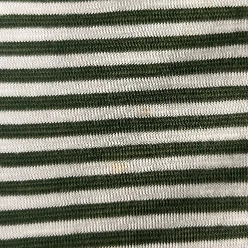 Toad & Co W's Cue Wrap Cafe Dress Olive Green White Stripe Tie size medium