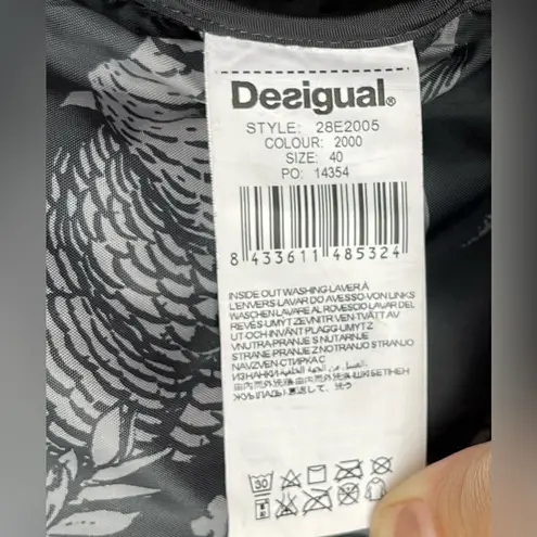 Desigual Medianoche Flocked Velvet Puffer Jacket small