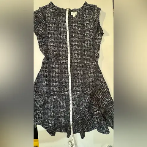 Maison Jules Black & White Dress Size Medium Twirl Skirt Flowy Elevated Office