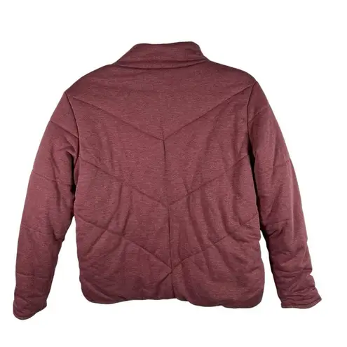 Three Dots THREE DOTS Jacket Sweatshirt Red Full Zip Quilted Pockets Women’s Size Medium - Image 2