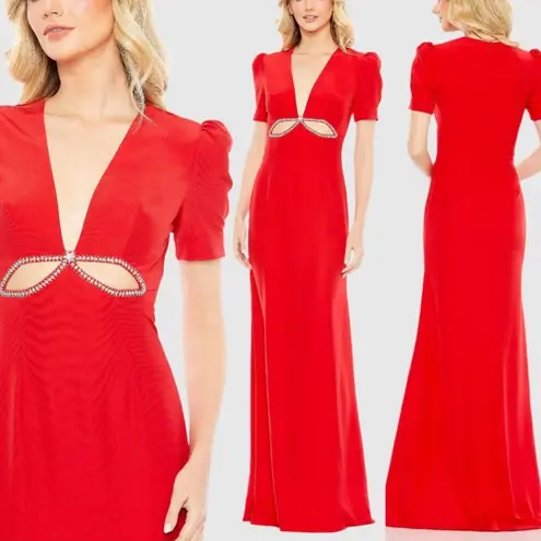 Mac Duggal NWT $458 Cutout Column Gown in Red #2630 size 12