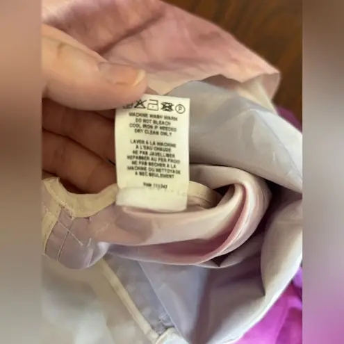 Adam Adam Lippes pink purple ombré dip dye v neck dress with pockets size 4