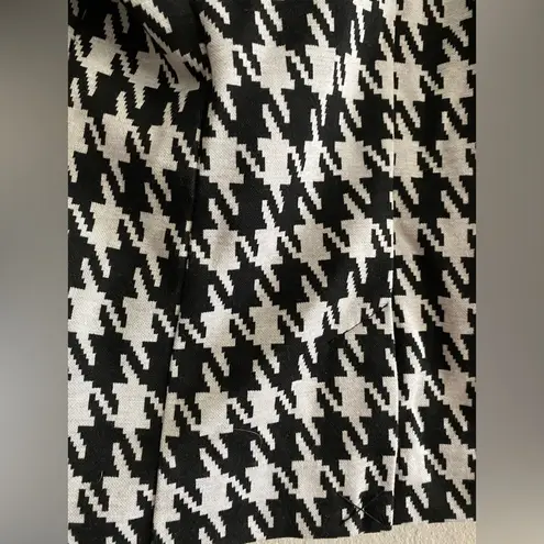 Catherine Malandrino Women Houndstooth Blazer Black White Size M Medium