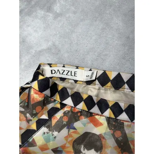 Women’s Graffiti Collage Shorts SMALL by Dazzle Funky Eccentric Black