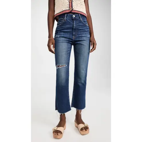 MOUSSY VINTAGE MV Rhode Cropped Flare Jeans Size 25 Blue